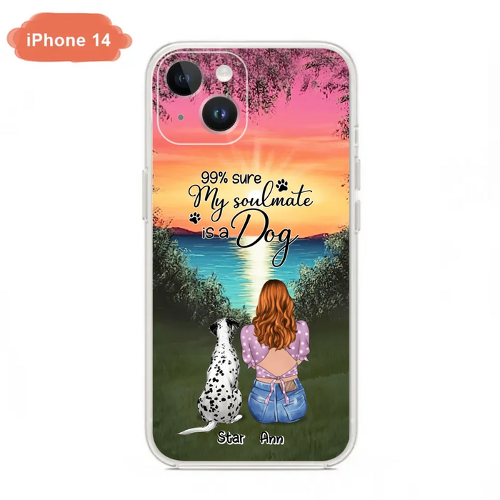 Custom Personalized Dog Mom Phone Case - Up to 4 Dogs - Gift Idea For Dog Lover - Just A Girl Who Loves Dogs - Case For iPhone And Samsung