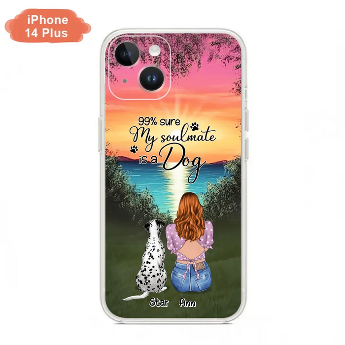 Custom Personalized Dog Mom Phone Case - Up to 4 Dogs - Gift Idea For Dog Lover - Just A Girl Who Loves Dogs - Case For iPhone And Samsung