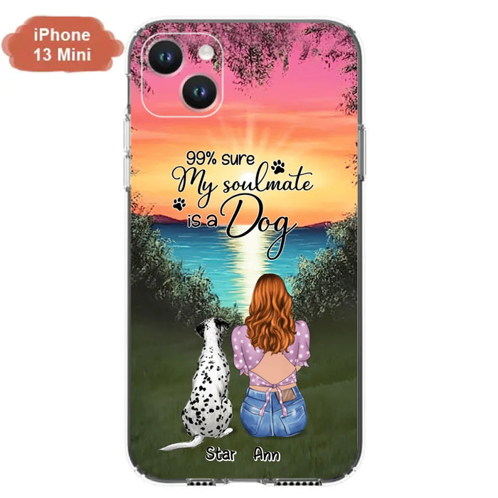 Custom Personalized Dog Mom Phone Case - Up to 4 Dogs - Gift Idea For Dog Lover - Just A Girl Who Loves Dogs - Case For iPhone And Samsung