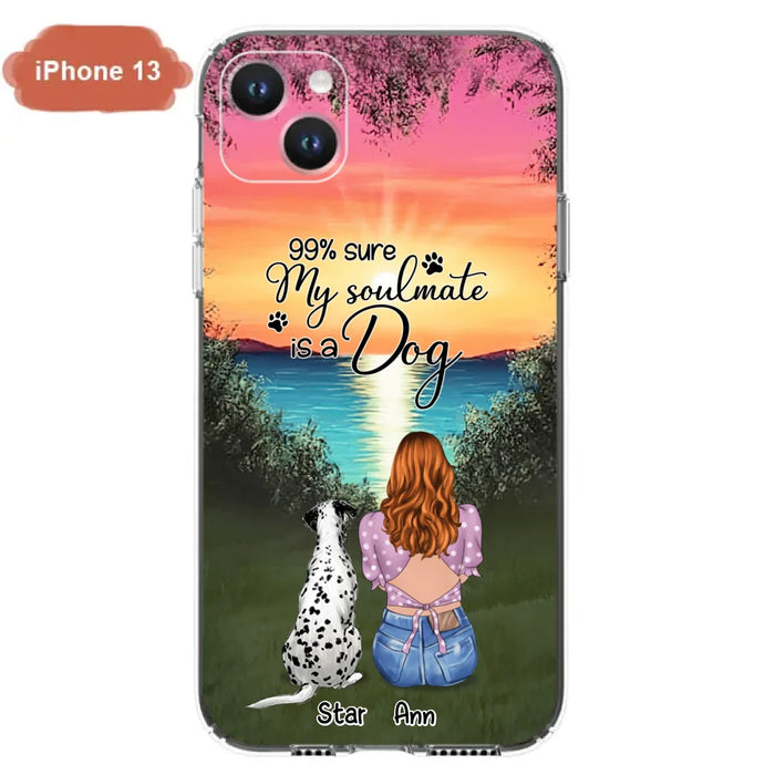 Custom Personalized Dog Mom Phone Case - Up to 4 Dogs - Gift Idea For Dog Lover - Just A Girl Who Loves Dogs - Case For iPhone And Samsung