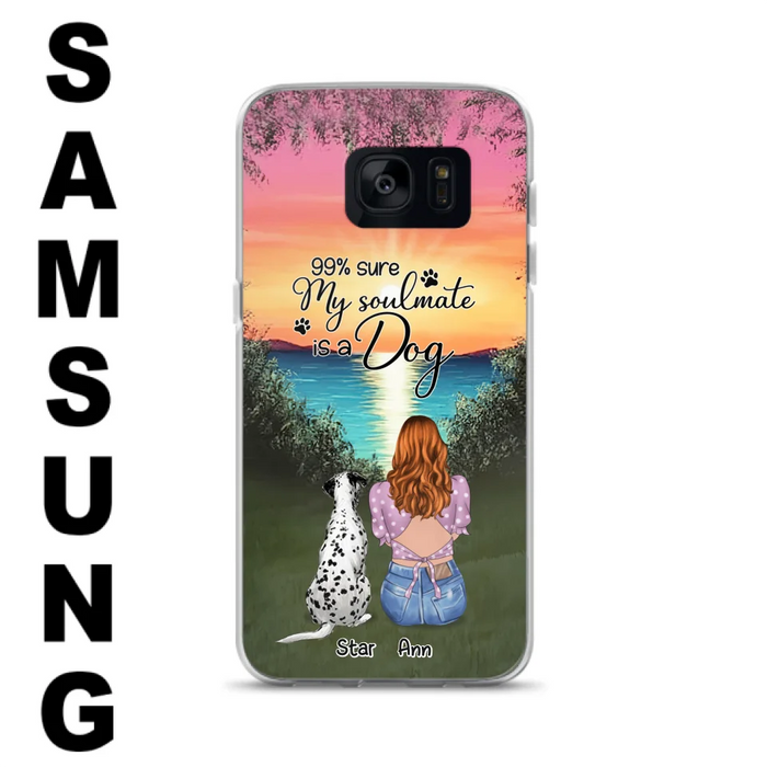 Custom Personalized Dog Mom Phone Case - Up to 4 Dogs - Gift Idea For Dog Lover - Just A Girl Who Loves Dogs - Case For iPhone And Samsung