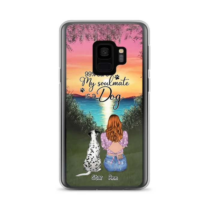 Custom Personalized Dog Mom Phone Case - Up to 4 Dogs - Gift Idea For Dog Lover - Just A Girl Who Loves Dogs - Case For iPhone And Samsung