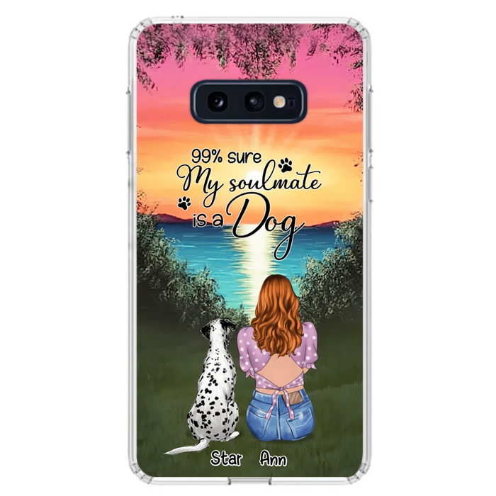 Custom Personalized Dog Mom Phone Case - Up to 4 Dogs - Gift Idea For Dog Lover - Just A Girl Who Loves Dogs - Case For iPhone And Samsung