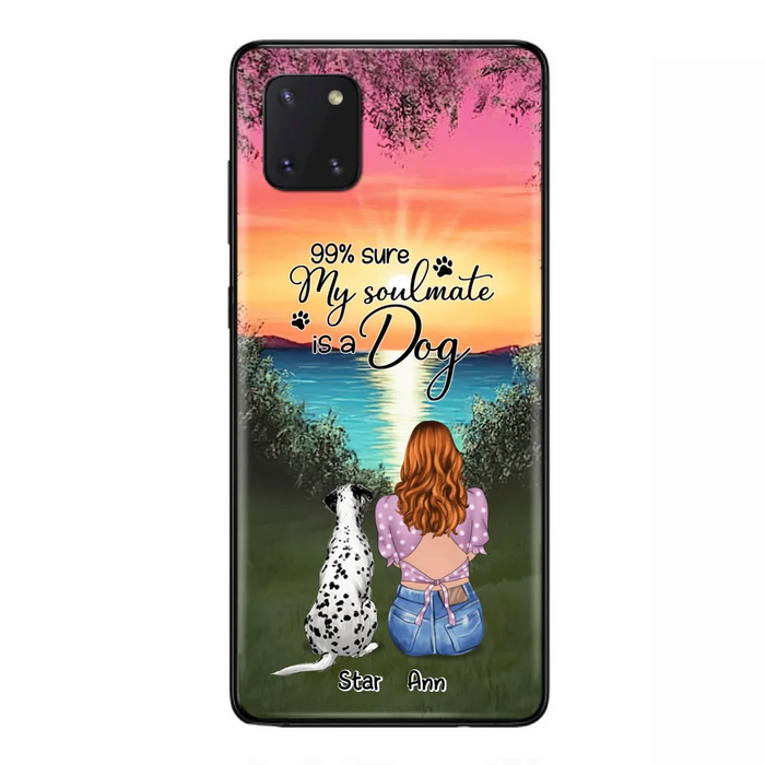 Custom Personalized Dog Mom Phone Case - Up to 4 Dogs - Gift Idea For Dog Lover - Just A Girl Who Loves Dogs - Case For iPhone And Samsung