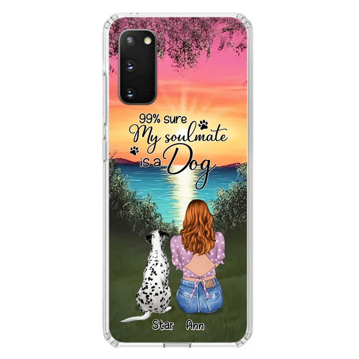 Custom Personalized Dog Mom Phone Case - Up to 4 Dogs - Gift Idea For Dog Lover - Just A Girl Who Loves Dogs - Case For iPhone And Samsung