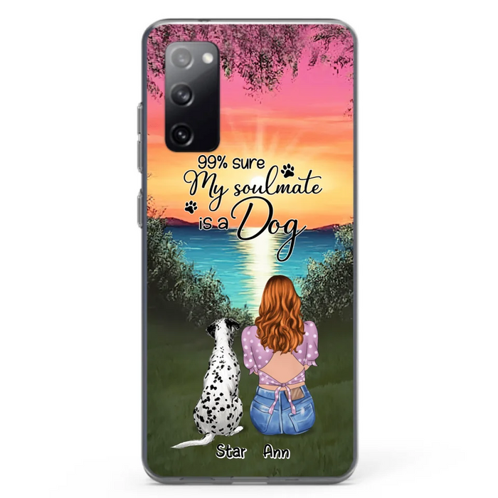 Custom Personalized Dog Mom Phone Case - Up to 4 Dogs - Gift Idea For Dog Lover - Just A Girl Who Loves Dogs - Case For iPhone And Samsung