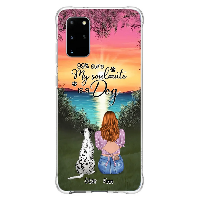 Custom Personalized Dog Mom Phone Case - Up to 4 Dogs - Gift Idea For Dog Lover - Just A Girl Who Loves Dogs - Case For iPhone And Samsung