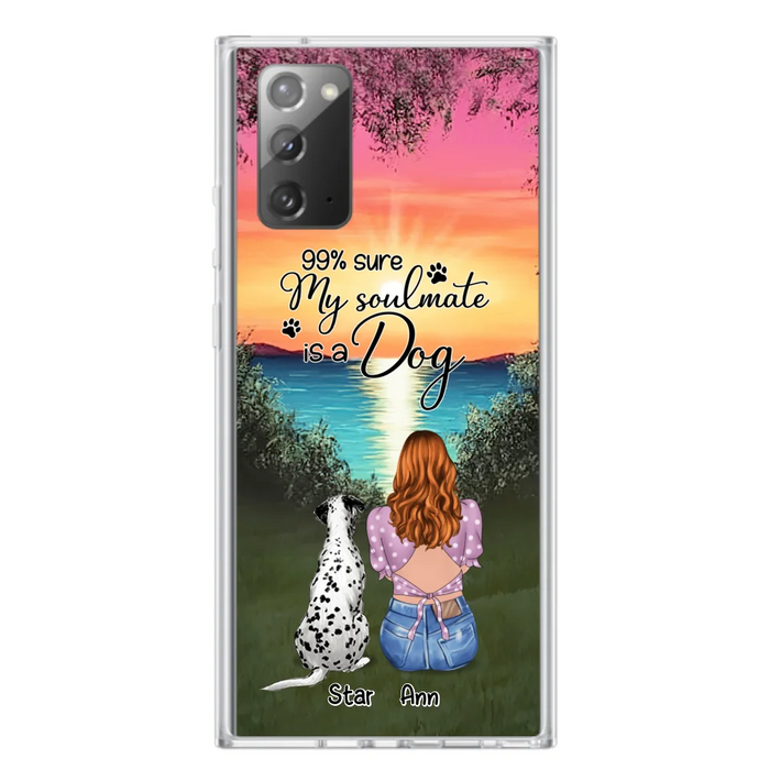 Custom Personalized Dog Mom Phone Case - Up to 4 Dogs - Gift Idea For Dog Lover - Just A Girl Who Loves Dogs - Case For iPhone And Samsung