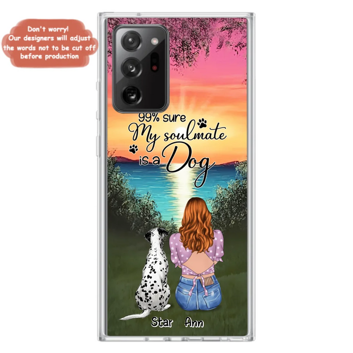 Custom Personalized Dog Mom Phone Case - Up to 4 Dogs - Gift Idea For Dog Lover - Just A Girl Who Loves Dogs - Case For iPhone And Samsung