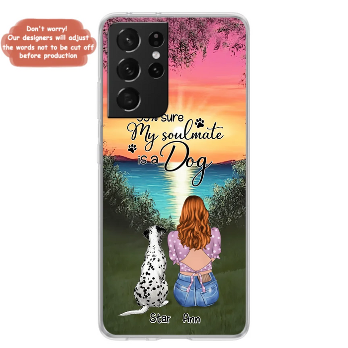 Custom Personalized Dog Mom Phone Case - Up to 4 Dogs - Gift Idea For Dog Lover - Just A Girl Who Loves Dogs - Case For iPhone And Samsung