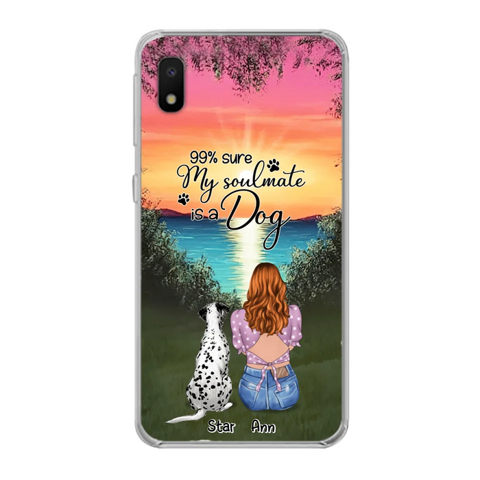 Custom Personalized Dog Mom Phone Case - Up to 4 Dogs - Gift Idea For Dog Lover - Just A Girl Who Loves Dogs - Case For iPhone And Samsung