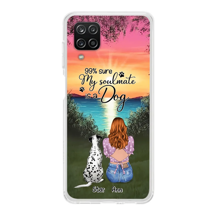 Custom Personalized Dog Mom Phone Case - Up to 4 Dogs - Gift Idea For Dog Lover - Just A Girl Who Loves Dogs - Case For iPhone And Samsung