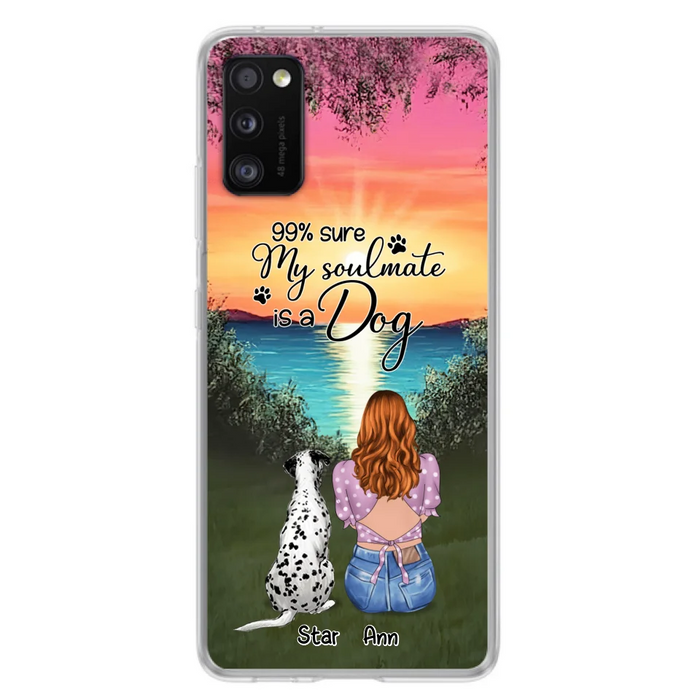 Custom Personalized Dog Mom Phone Case - Up to 4 Dogs - Gift Idea For Dog Lover - Just A Girl Who Loves Dogs - Case For iPhone And Samsung