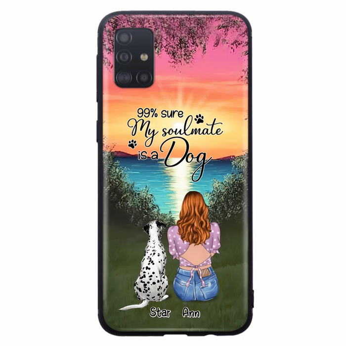 Custom Personalized Dog Mom Phone Case - Up to 4 Dogs - Gift Idea For Dog Lover - Just A Girl Who Loves Dogs - Case For iPhone And Samsung