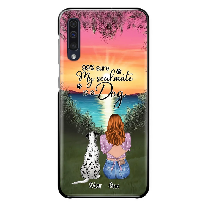 Custom Personalized Dog Mom Phone Case - Up to 4 Dogs - Gift Idea For Dog Lover - Just A Girl Who Loves Dogs - Case For iPhone And Samsung