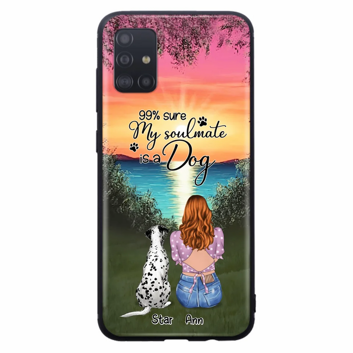 Custom Personalized Dog Mom Phone Case - Up to 4 Dogs - Gift Idea For Dog Lover - Just A Girl Who Loves Dogs - Case For iPhone And Samsung