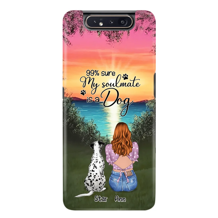 Custom Personalized Dog Mom Phone Case - Up to 4 Dogs - Gift Idea For Dog Lover - Just A Girl Who Loves Dogs - Case For iPhone And Samsung