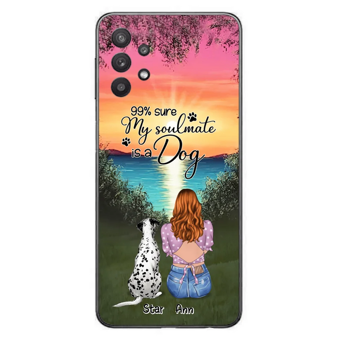 Custom Personalized Dog Mom Phone Case - Up to 4 Dogs - Gift Idea For Dog Lover - Just A Girl Who Loves Dogs - Case For iPhone And Samsung