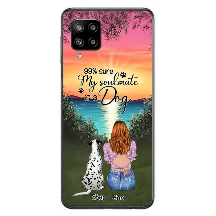 Custom Personalized Dog Mom Phone Case - Up to 4 Dogs - Gift Idea For Dog Lover - Just A Girl Who Loves Dogs - Case For iPhone And Samsung