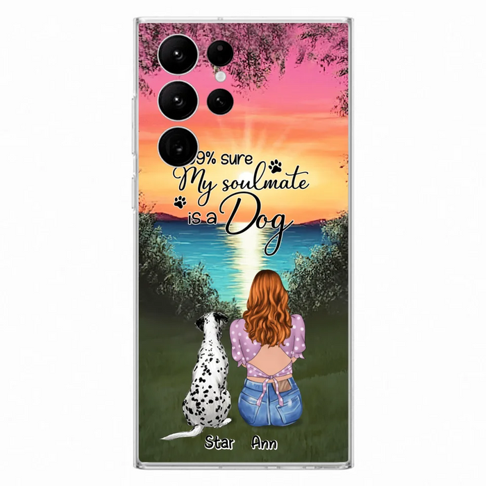 Custom Personalized Dog Mom Phone Case - Up to 4 Dogs - Gift Idea For Dog Lover - Just A Girl Who Loves Dogs - Case For iPhone And Samsung