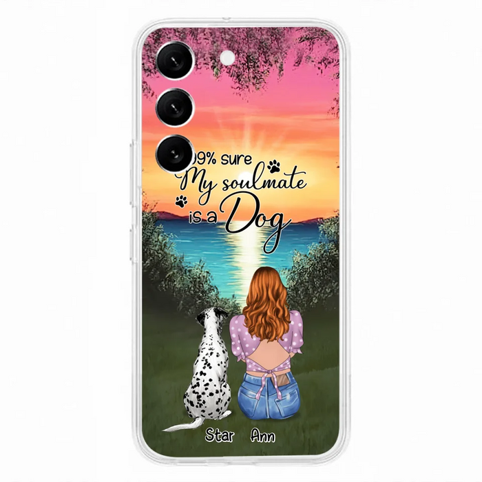 Custom Personalized Dog Mom Phone Case - Up to 4 Dogs - Gift Idea For Dog Lover - Just A Girl Who Loves Dogs - Case For iPhone And Samsung