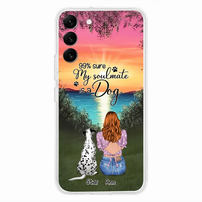 Custom Personalized Dog Mom Phone Case - Up to 4 Dogs - Gift Idea For Dog Lover - Just A Girl Who Loves Dogs - Case For iPhone And Samsung