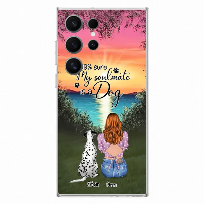 Custom Personalized Dog Mom Phone Case - Up to 4 Dogs - Gift Idea For Dog Lover - Just A Girl Who Loves Dogs - Case For iPhone And Samsung