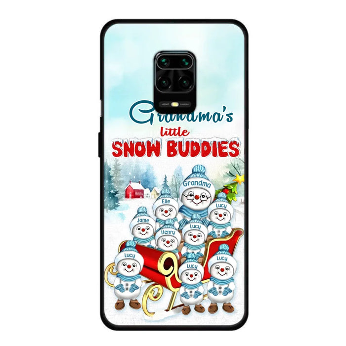 Custom Personalized Grandma Phone Case - Christmas Gift Idea For Grandma - Upto 8 Grandkids - Case For Xiaomi/ Oppo/ Huawei - Grandma's Little Snow Buddies