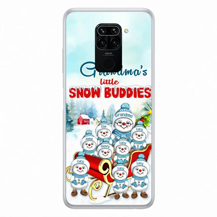 Custom Personalized Grandma Phone Case - Christmas Gift Idea For Grandma - Upto 8 Grandkids - Case For Xiaomi/ Oppo/ Huawei - Grandma's Little Snow Buddies