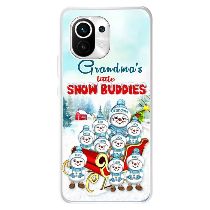 Custom Personalized Grandma Phone Case - Christmas Gift Idea For Grandma - Upto 8 Grandkids - Case For Xiaomi/ Oppo/ Huawei - Grandma's Little Snow Buddies