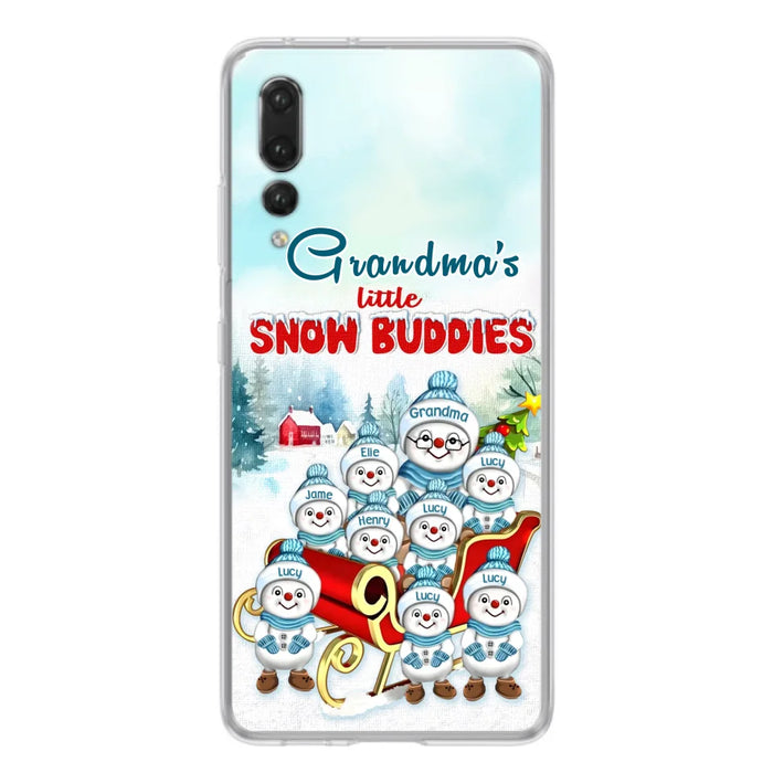 Custom Personalized Grandma Phone Case - Christmas Gift Idea For Grandma - Upto 8 Grandkids - Case For Xiaomi/ Oppo/ Huawei - Grandma's Little Snow Buddies