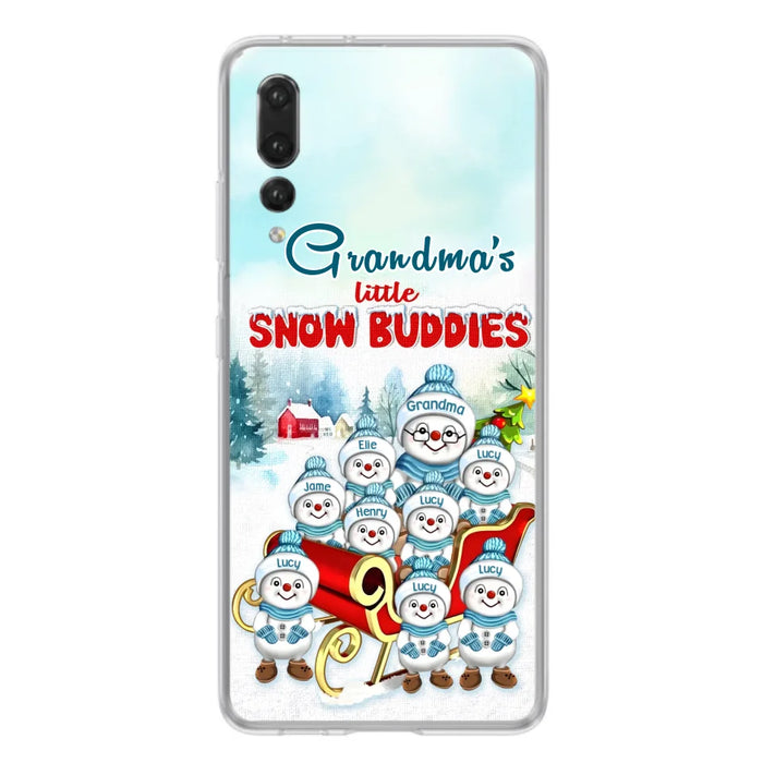 Custom Personalized Grandma Phone Case - Christmas Gift Idea For Grandma - Upto 8 Grandkids - Case For Xiaomi/ Oppo/ Huawei - Grandma's Little Snow Buddies