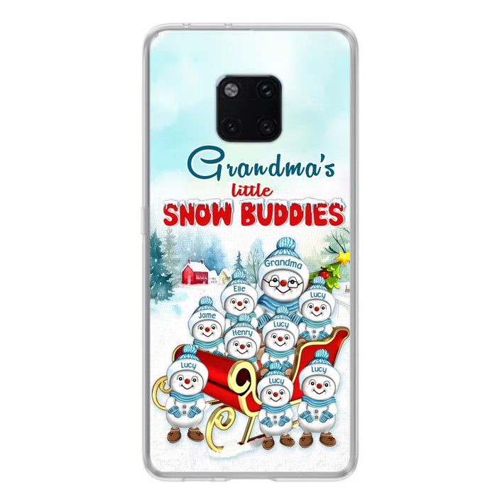 Custom Personalized Grandma Phone Case - Christmas Gift Idea For Grandma - Upto 8 Grandkids - Case For Xiaomi/ Oppo/ Huawei - Grandma's Little Snow Buddies