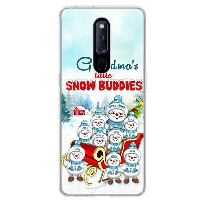 Custom Personalized Grandma Phone Case - Christmas Gift Idea For Grandma - Upto 8 Grandkids - Case For Xiaomi/ Oppo/ Huawei - Grandma's Little Snow Buddies