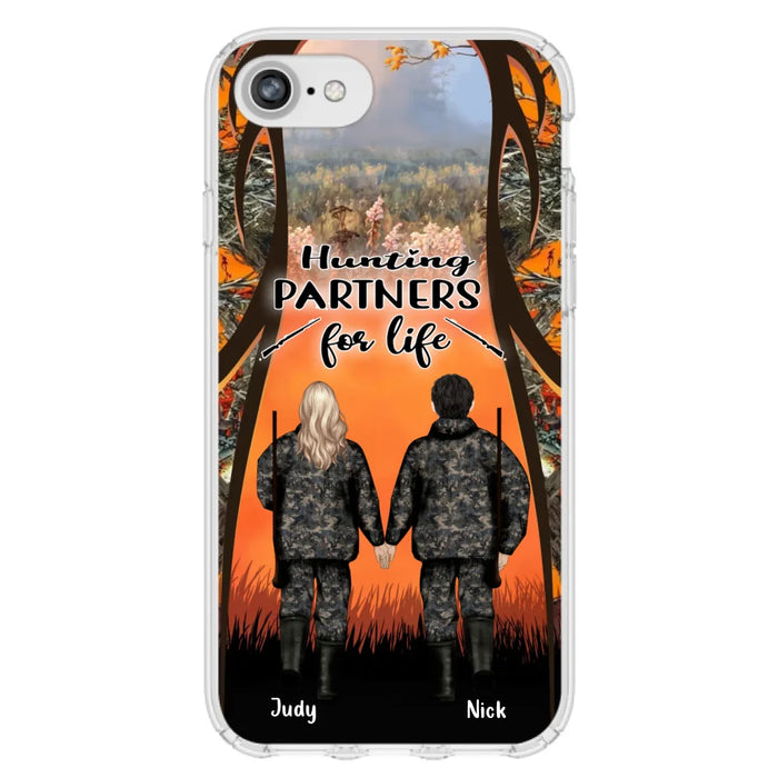 Custom Personalized Hunting Phone Case - Gift Idea For Couple/Hunting Lovers - Hunting Partners For Life - Case for iPhone/Samsung