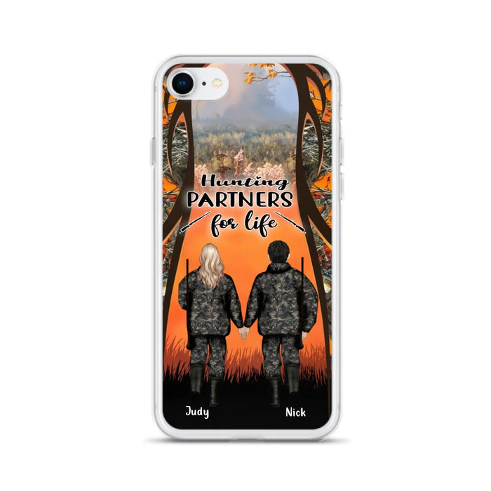 Custom Personalized Hunting Phone Case - Gift Idea For Couple/Hunting Lovers - Hunting Partners For Life - Case for iPhone/Samsung