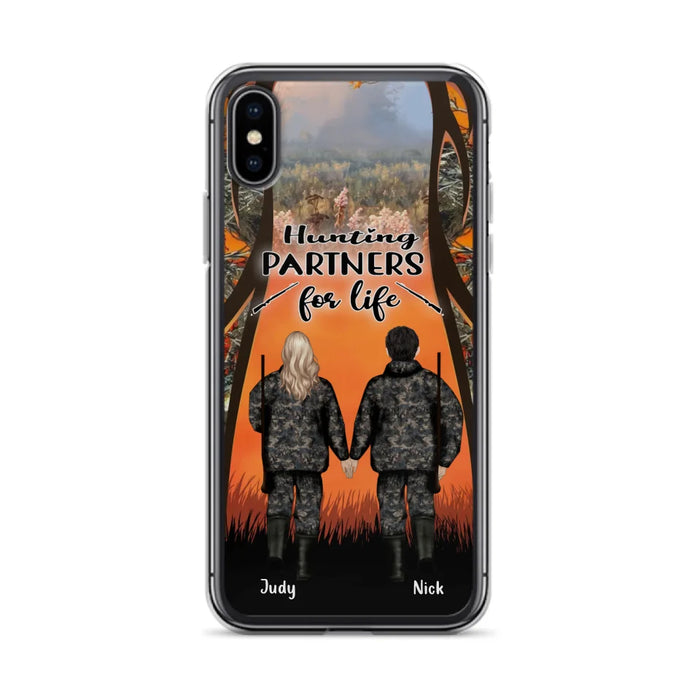 Custom Personalized Hunting Phone Case - Gift Idea For Couple/Hunting Lovers - Hunting Partners For Life - Case for iPhone/Samsung