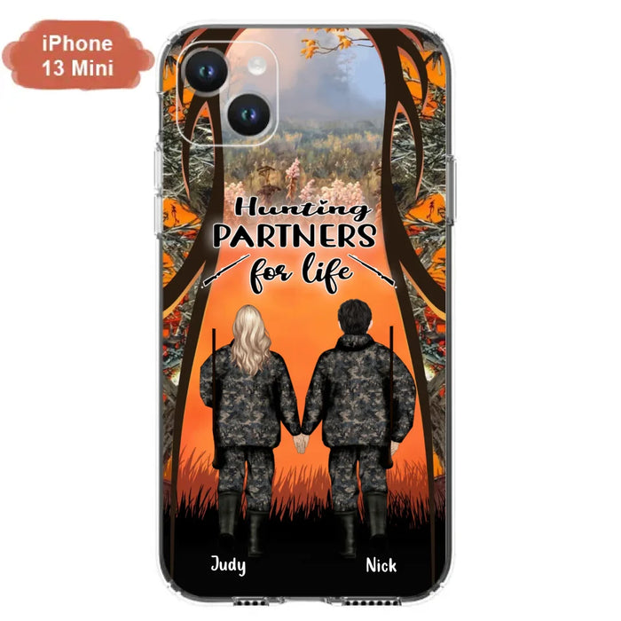 Custom Personalized Hunting Phone Case - Gift Idea For Couple/Hunting Lovers - Hunting Partners For Life - Case for iPhone/Samsung