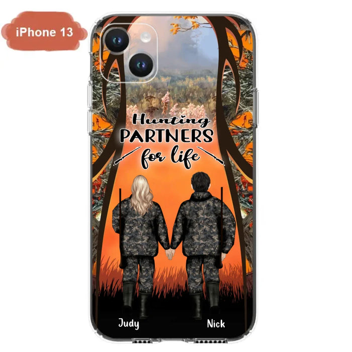 Custom Personalized Hunting Phone Case - Gift Idea For Couple/Hunting Lovers - Hunting Partners For Life - Case for iPhone/Samsung