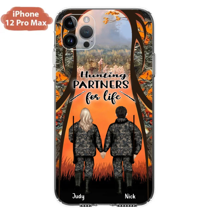 Custom Personalized Hunting Phone Case - Gift Idea For Couple/Hunting Lovers - Hunting Partners For Life - Case for iPhone/Samsung