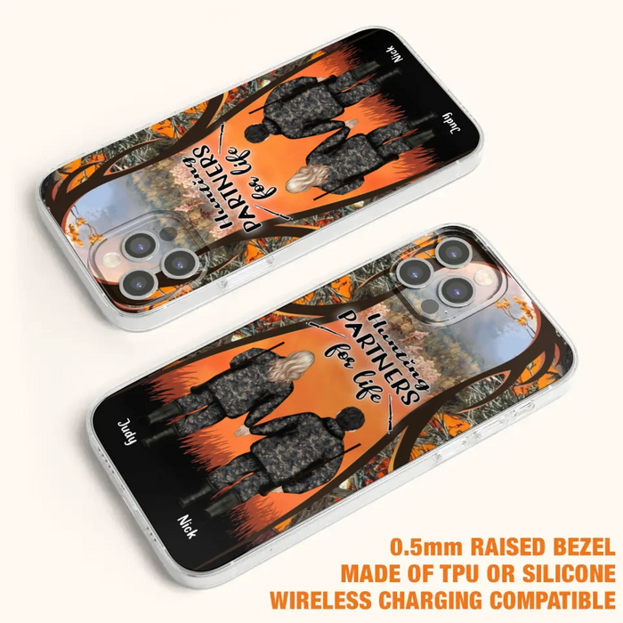 Custom Personalized Hunting Phone Case - Gift Idea For Couple/Hunting Lovers - Hunting Partners For Life - Case for iPhone/Samsung