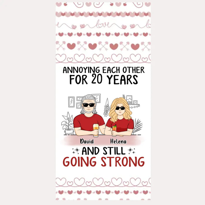 Custom Personalized Couple Phone Case - Best Gift Idea For Couple/Husband/Father's Day - Annoying Each Other For 20 Years And Still Going Strong - Case For iPhone/Samsung