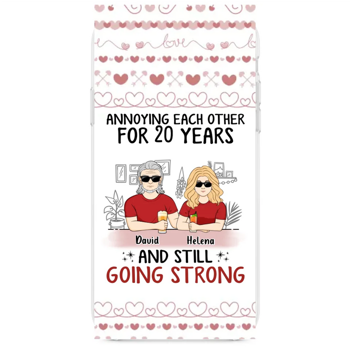 Custom Personalized Couple Phone Case - Best Gift Idea For Couple/Husband/Father's Day - Annoying Each Other For 20 Years And Still Going Strong - Case For iPhone/Samsung