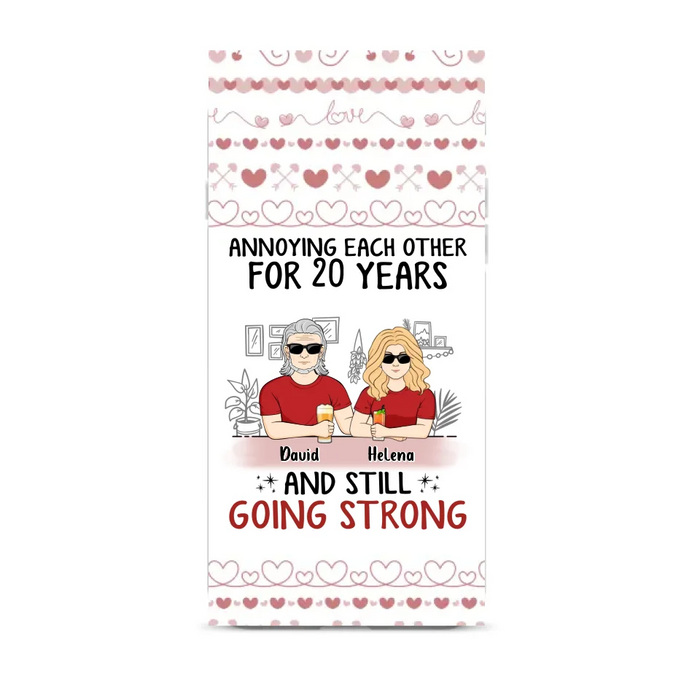 Custom Personalized Couple Phone Case - Best Gift Idea For Couple/Husband/Father's Day - Annoying Each Other For 20 Years And Still Going Strong - Case For iPhone/Samsung