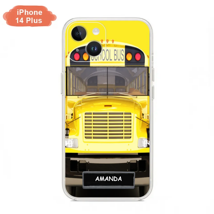 Custom Personalized School Bus Phone Case - Gift Idea For School Bus Lovers - Case For iPhone, Samsung and Xiaomi