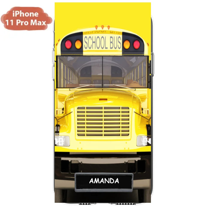 Custom Personalized School Bus Phone Case - Gift Idea For School Bus Lovers - Case For iPhone, Samsung and Xiaomi