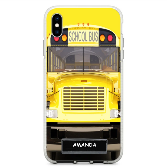 Custom Personalized School Bus Phone Case - Gift Idea For School Bus Lovers - Case For iPhone, Samsung and Xiaomi