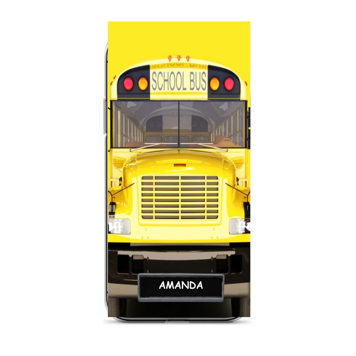 Custom Personalized School Bus Phone Case - Gift Idea For School Bus Lovers - Case For iPhone, Samsung and Xiaomi