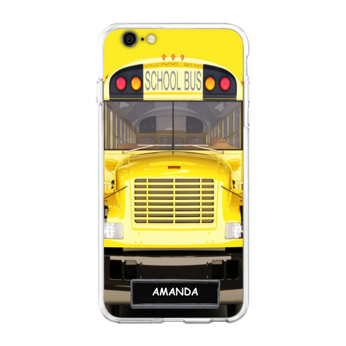 Custom Personalized School Bus Phone Case - Gift Idea For School Bus Lovers - Case For iPhone, Samsung and Xiaomi