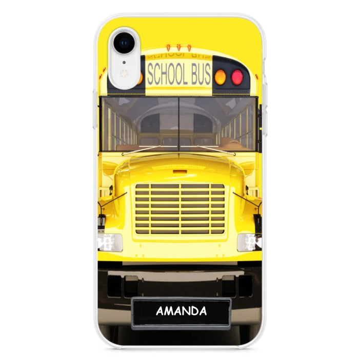 Custom Personalized School Bus Phone Case - Gift Idea For School Bus Lovers - Case For iPhone, Samsung and Xiaomi